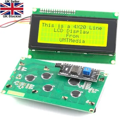 IIC/I2C/TWI 2004 20x4 LCD Display Module For Arduino  • £7.39
