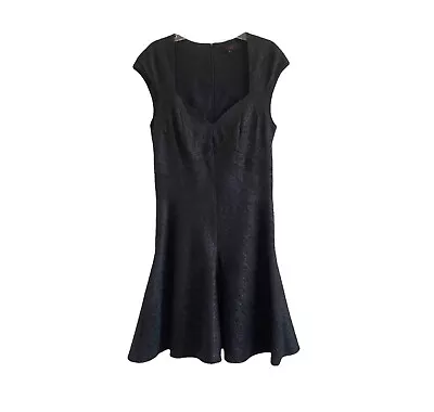 Zac Posen Z Spoke Black Textured Mini Cocktail Dress Size 6 • $31.50