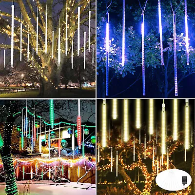 540 LED Lights Meteor Shower Rain 10 Tube Xmas Snowfall Tree Light Garden Decor • $28.99
