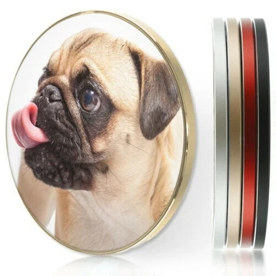 $40.81 • Buy QI Wireless Charger For Apple Iphone 11/XS/8/Samsung S10/S9 - Puppy Pug Dog Lick