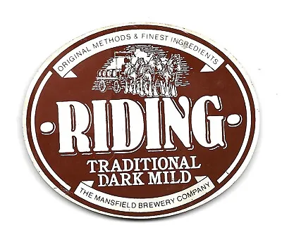 MANSFIELD BREWERY Pump Badge Pump Clip Riding Dark Mild Nottinghamshire • £2.49