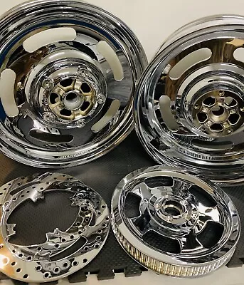 $1799 • Buy Harley Chrome Slotted Wheels V ROD 2007-11 Night Rod Rim VROD OEM MAG (Exchange)