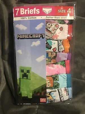 Minecraft Girls Panties Underwear 7 Pack Size 4 New • $12.80