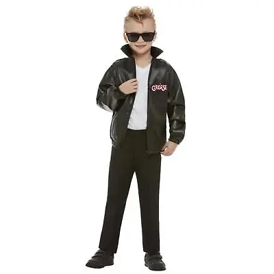Grease Boys T-Bird Jacket | Licensed Book Week Fancy Dress Costume | Ages 7-12 • £21.29