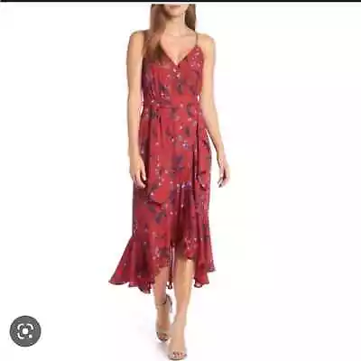 J.Crew Drapey Floral Ruffled Midi Dress • $88