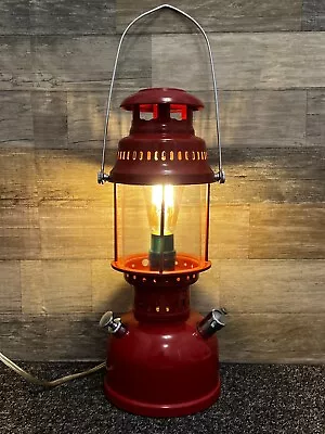 Gas Camping Lantern Electric Conversion W LED Edison Bulb Metal Hanging Portable • $37.99