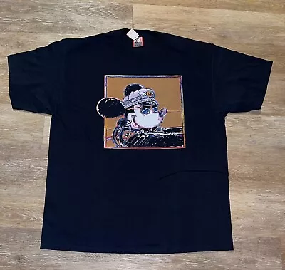 90s Disney Biker Mickey Mouse New W/Tags Vintage Motorcycle Racing Black XL • $29