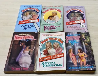 VTG Lot Of 6 Sweet Valley High 1 SUPER EDITION 2 THRILLER Pascal Young Adult • $16