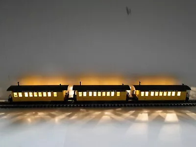 Vintage MTH RailKing W.A.R.R. O Scale 3-Car Overton Coach Passenger Set  30-6400 • $174.95