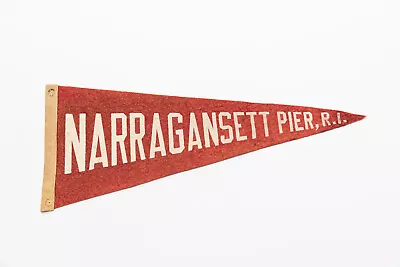 Vintage Narragansett Pier Rhode Island Souvenir Felt Pennant 16  • $14.99