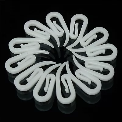 100pcs Nylon Curtain Gather Hooks Pencil Pleat Lace Boat Caravan Camper Plastic • $14