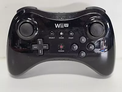 Genuine Nintendo Wii U Pro Controller Black Wireless - WUP-005 Tested & Working • $49.95