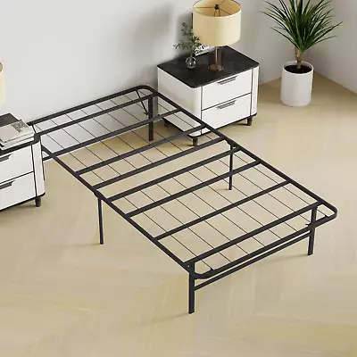 Twin Bed Frame Metal Platform Bed Frame Twin Size 14 Inch Mattress Foundation Bo • $67.98