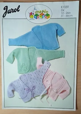 Jarol E1039 Knitting Pattern Size 12 - 26  Preemie Baby Cardigan Bolero Matinee • £0.99