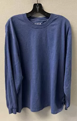 Carhartt Men’s Long Sleeve T Shirt Blue Loose Fit Size Large • $9.99