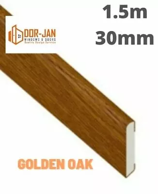 £10.48 • Buy 1.5m X 30mm Golden Oak UPVC Plastic Trim Cloaking Fillet Window Bead COILED