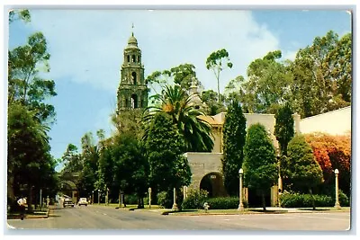 1955 Plaza De Panama And California Tower Balboa Park USS Shangri LA Postcard • $9.72