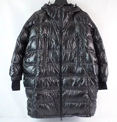 Moncler Grenoble Rochelair Long Down Oversized Jacket In Black - Designer Size 3 • $499.99