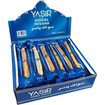 3 Pieces Yasir Miswak Natural Toothbrush Stick  Siwak Chewing Stick Turkey • £4.99