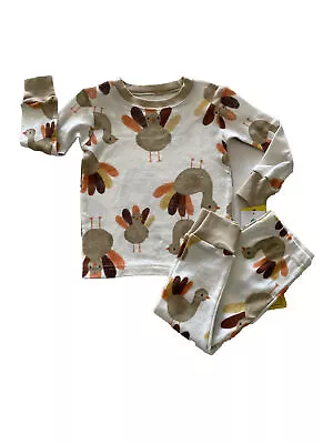 CARTER’S Unisex Thanksgiving Turkeys PAJAMA 2 Pc 12M New • $14.95