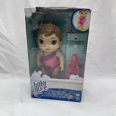 Baby Alive Splash'n Snuggle Baby Brown Hair Doll For Water Play W/ Accessories • $14.99