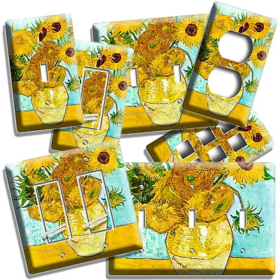 Van Gogh Yellow Sunflowers Painting Lightswitch Outlet Wall Plate Room Art Decor • $17.99