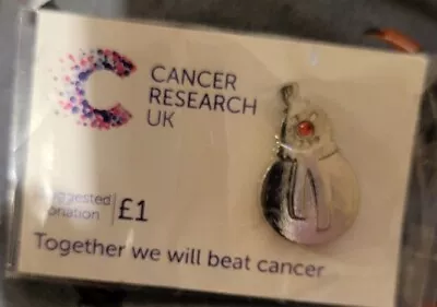 Charity Pin Badge Cancer Research Snow Man • £3.50