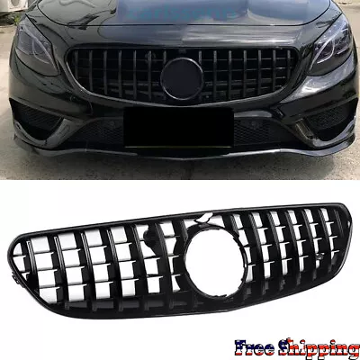 For 2014-2017 Mercedes Benz W217 C217 S Class Glossy Black GT Front Grille Grill • $179.99