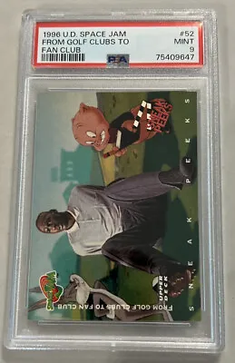 1996 UD Michael Jordan Space Jam  From Golf Clubs To Fan Club  #52 PSA 9.  GOAT. • $74