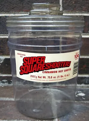 Vtg Super Squareshooters Cinnamon Hot Shots Candy Store Display Jar Lid Prop 80s • $37.49
