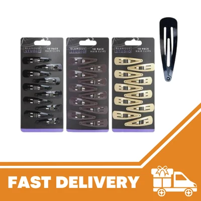 £3.65 • Buy 10x Hair Clips Snap Hairpins Slides Kirby Pins Set Women Baby Girls Metal Grip