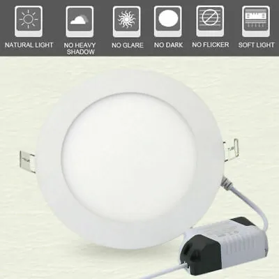 £2.43 • Buy 3W Ultra Slim LED Recessed Light Panel Ceiling Downlight Round Square Flat Panel