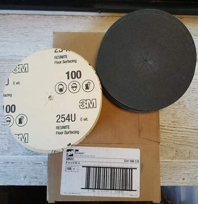$28.50 • Buy 3M Sanding Discs 100 Grit Resinite Floor Surfacing Discs *Pack Of 100* New