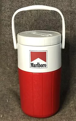 Vintage Coleman Water Jug 5590 Thermos Cooler Marlboro Logo 1/2 Gallon USA Made • $24.95