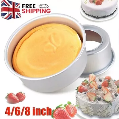 4/6/8 Inch Round Cake Pan Tin Baking Mold Mould Removable DIY Bottom Loose Base • £5.39