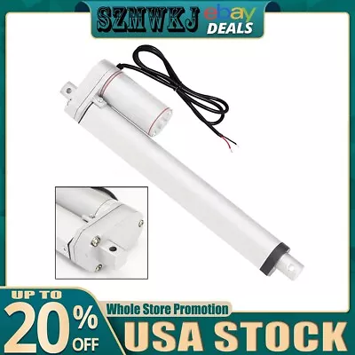 12'' Electric Adjustable Linear Actuator Stroke 220lbs Max Lift Output 12Volt DC • $46.16