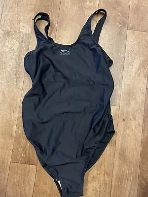 Slazenger Black Maternity Swimming Costume Size 8 • £7