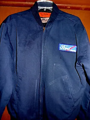 FORD TRUCK MECHANIC-SHOP WORK INSULATED JACKET USED/RECYCLED SIZE: Medium -REG • $26.95