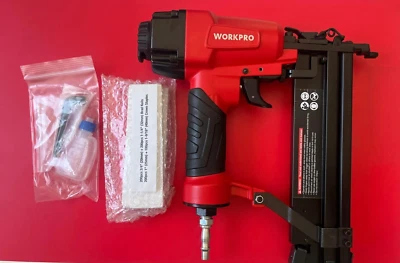 £38.99 • Buy WORKPRO Air Brad Nailer Gun 50mm, 2-in-1 Nail Gun/Upholstery Stapler, #C43