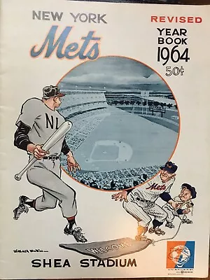 Vintage Original 1964 NEW YORK METS Official Yearbook SHEA Stadium FREE SHIPPING • $90
