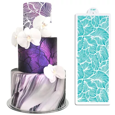 Peacock Lace Stencil Wedding Cake Design Plastic Template Mold Painting StenciJO • $2.29