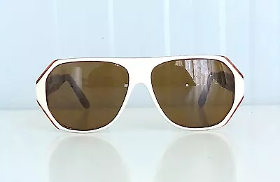 £345 • Buy RARE VINTAGE OLIVER GOLDSMITH 1970s HAYLEY OFF-WHITE & TORTOISE SUNGLASSES 54-19