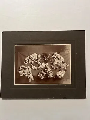 VTG Memorial Cabinet Card Of Flowers - Funeral -James Elmer Beardsley Deceased • $19