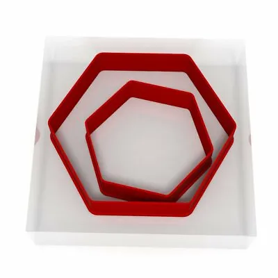 £3.49 • Buy MINI/SMALL 3/5CM Hexagon Fondant Cutter Set Of 2 Icing Decoration Topping 
