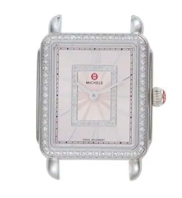 MICHELE Deco II Women Stainless Steel & Diamonds 0.45ctw Watch Head MW06I01A1115 • $749.99