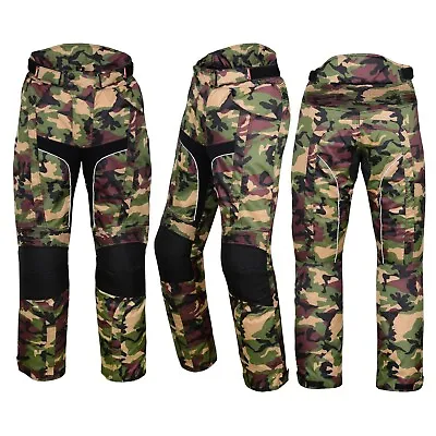 £37.99 • Buy Men's Motorbike Motorcycle Waterproof Cordura Textile Trousers Pants Armours