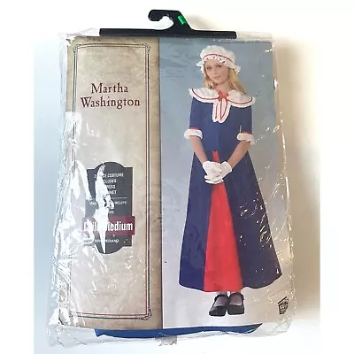 Girl Halloween Size Medium Martha Washington USA Costume 8-10 Years NEW • $19.55