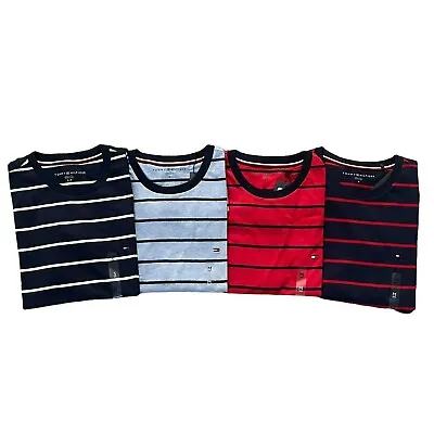NWT Tommy Hilfiger Men's Thin Stripe Short Sleeve Crew Neck T-Shirt Tee All Size • $24.98