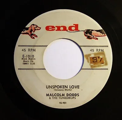 MALCOLM DOBBS & TUNEDROPS Doo Wop 45rpm Unspoken Love B/w Tonight HEAR • $10