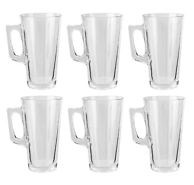 6 X Latte Coffee Glasses Cappuccino Tea Cup Hot Drink Mug Cafe Home Kitchen Six • £6.99